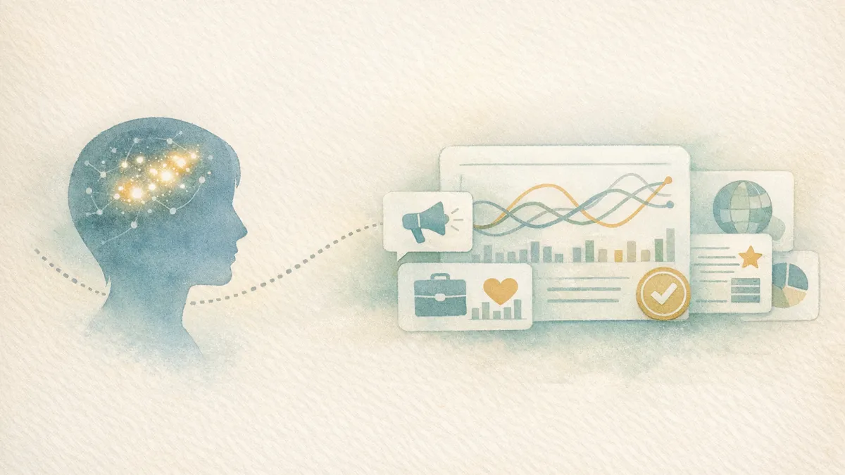 Dashboard showing employer narrative signals